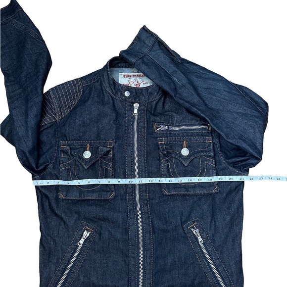 Vintage True Religion Moto Denim Jacket Size Large. Great condition. - Picture 10 of 12